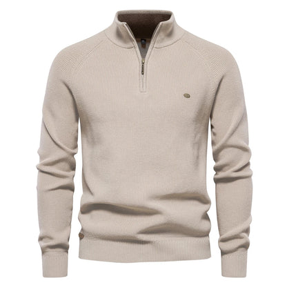 Quarter-Zip Men’s Cotton Jumper