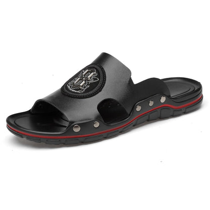 Legitimate Leather Slip-On Sandals