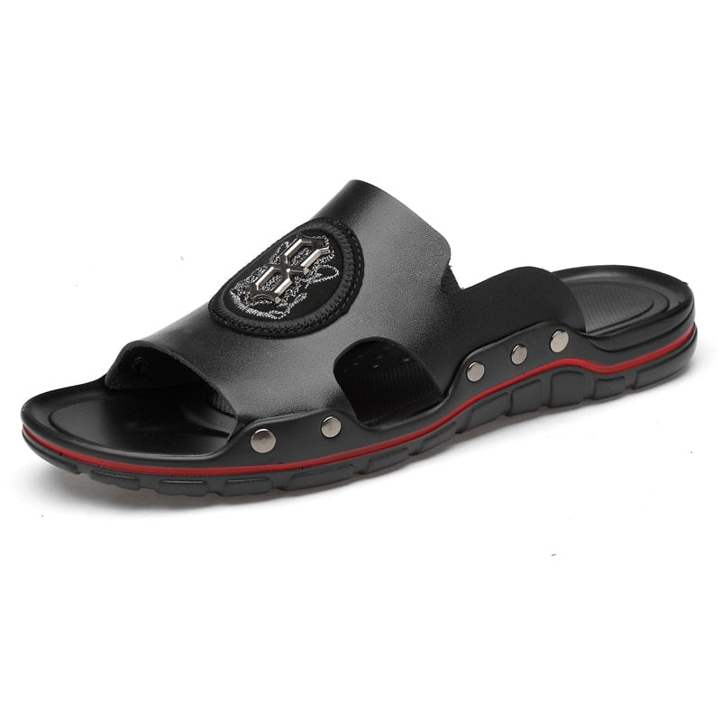 Legitimate Leather Slip-On Sandals