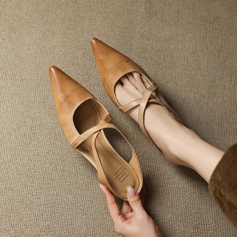 Goldie Leather Mules
