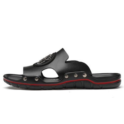 Legitimate Leather Slip-On Sandals