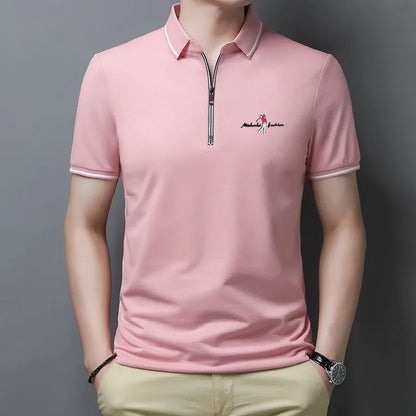 Zíper Men’s Polo Shirt