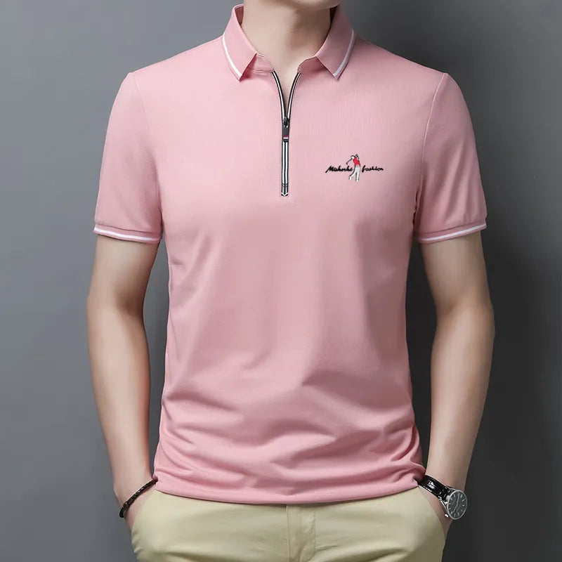 Zíper Men’s Polo Shirt