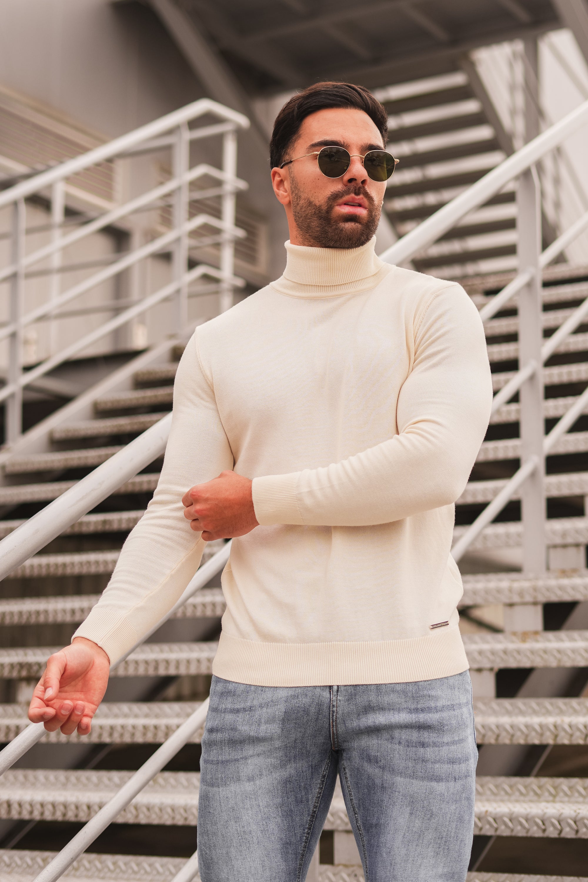 Oryzonwear Men's Beige Sweater