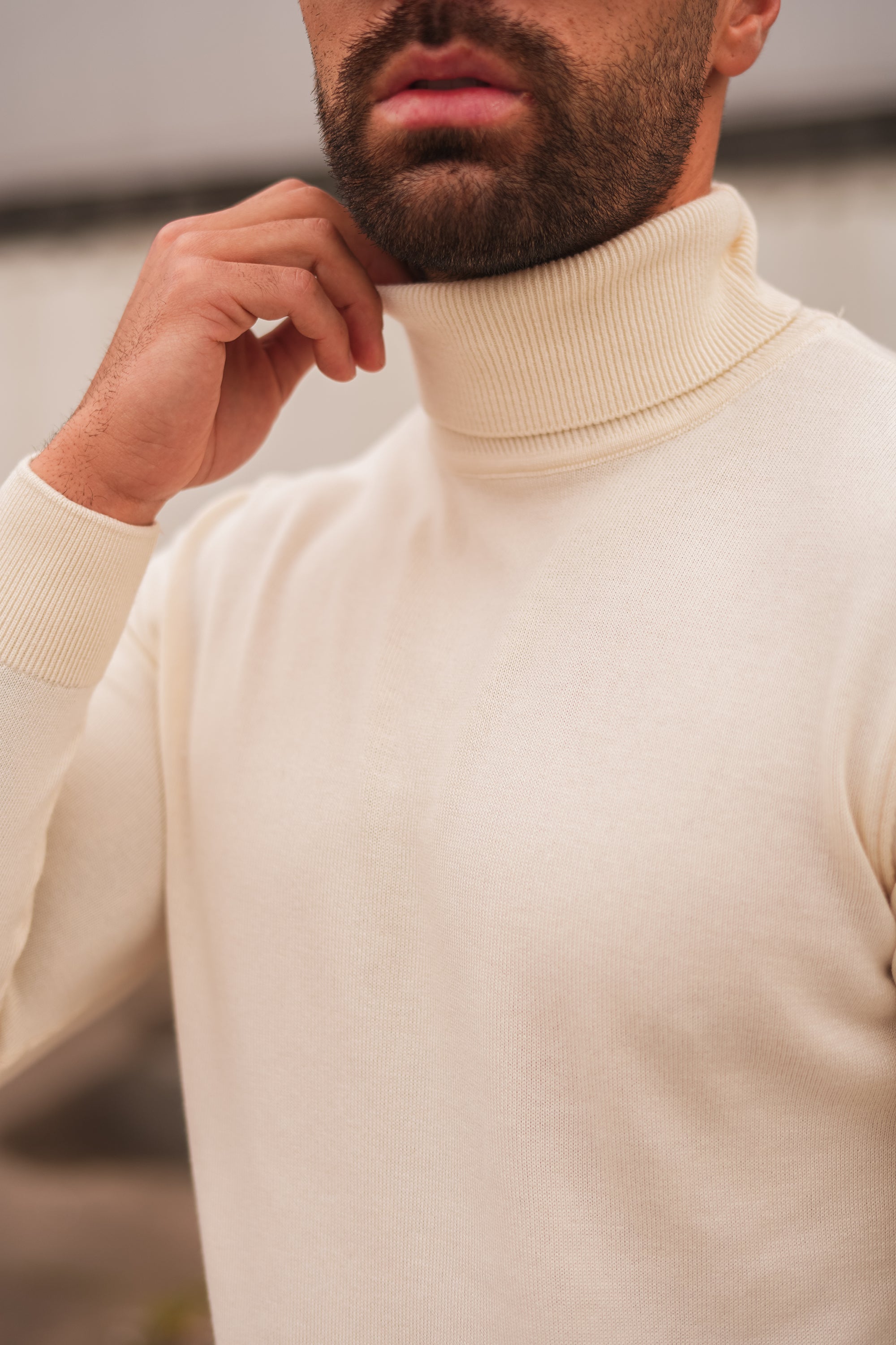 Oryzonwear Men's Beige Sweater