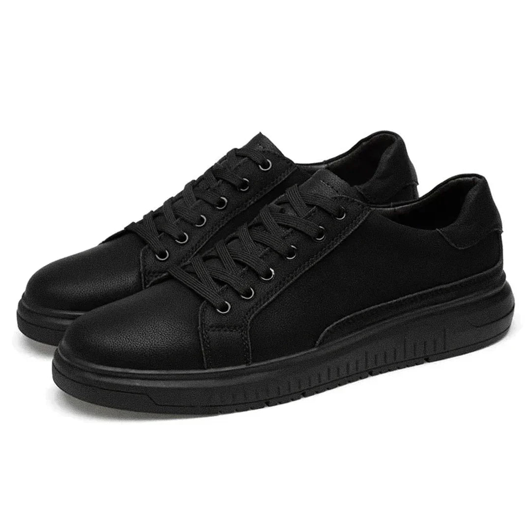 Men’s Oryzonwear Black Leather Sneaker