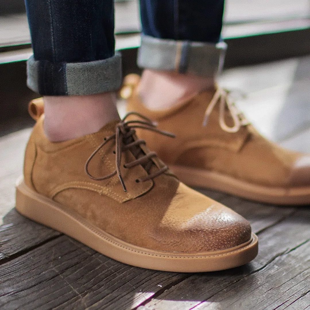 Oryzonwear Men's Suede Sneakers