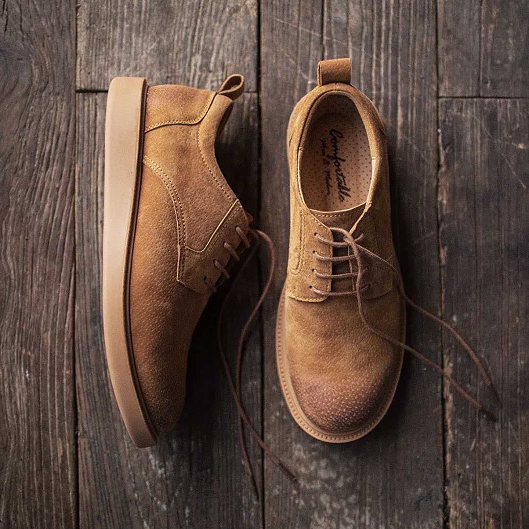 Oryzonwear Men's Suede Sneakers