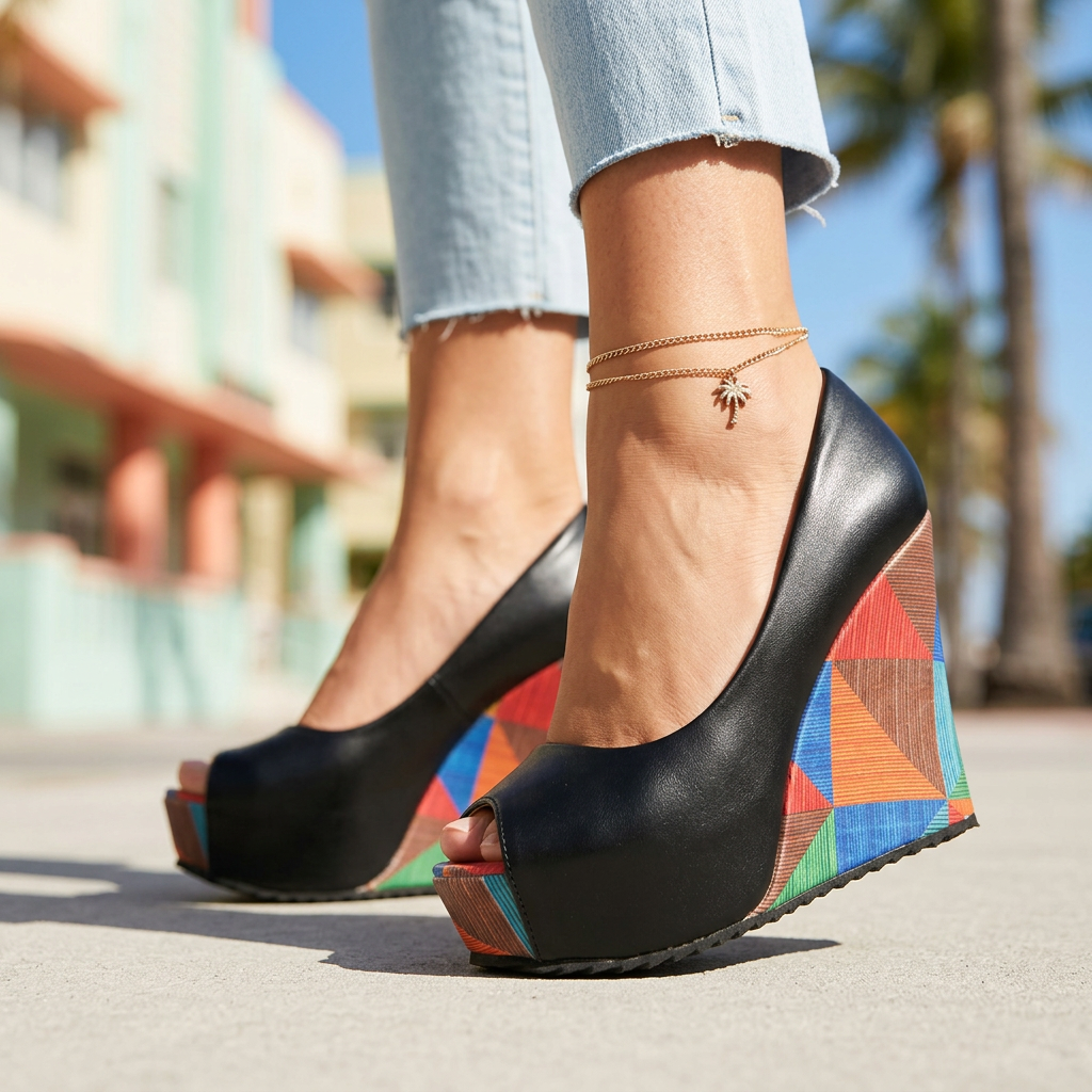 Nina Wedge Sandals