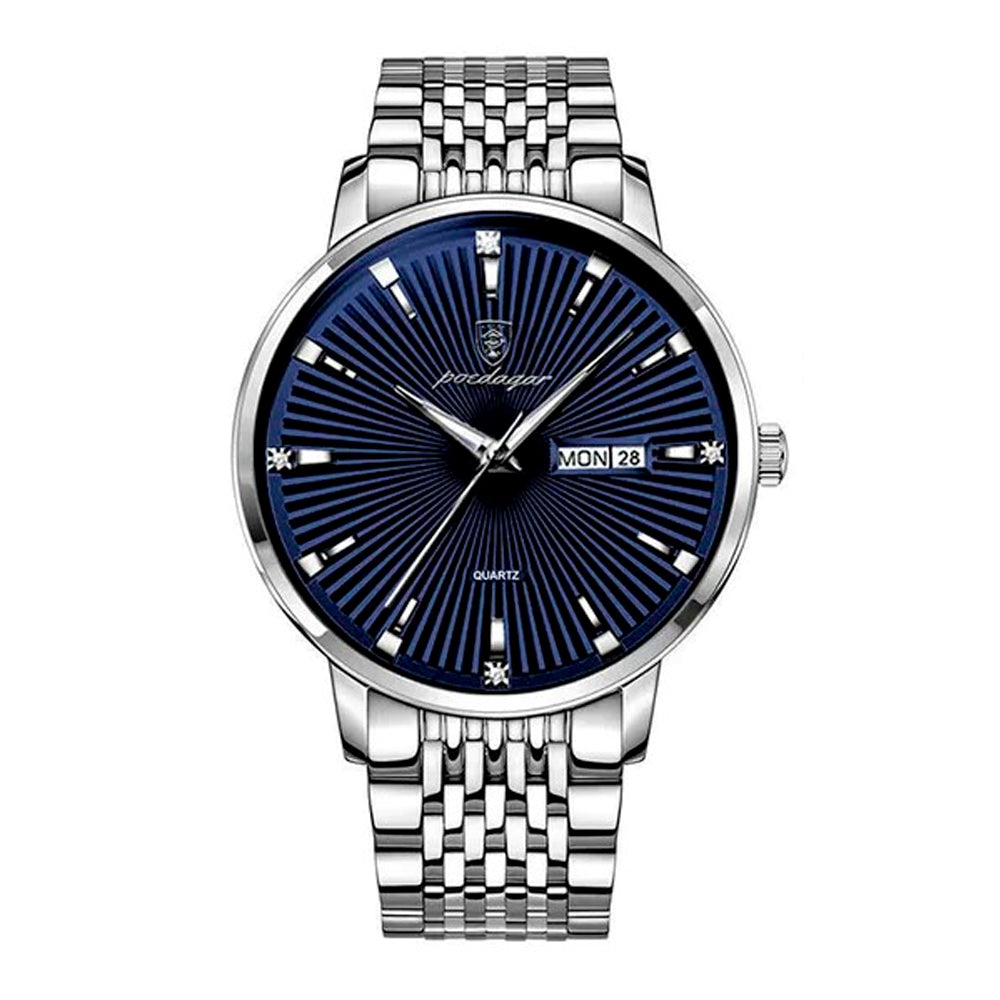 Poedagar Tempus Men's Watch | Steel Bracelet