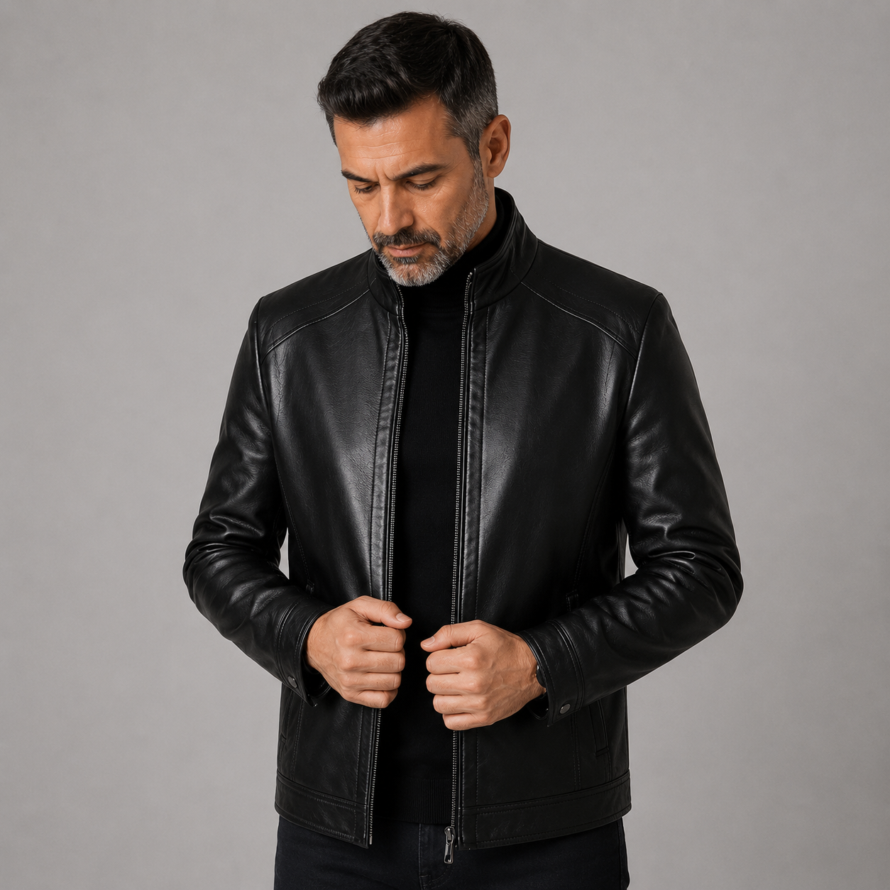 Kent Men’s Faux Leather Jacket