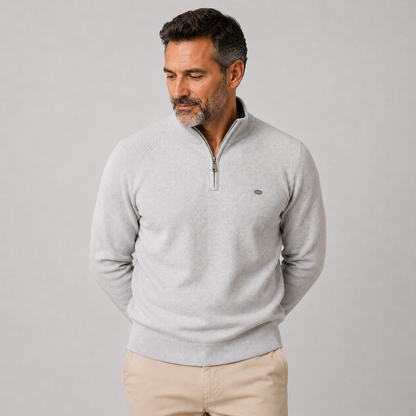 Quarter-Zip Men’s Cotton Jumper