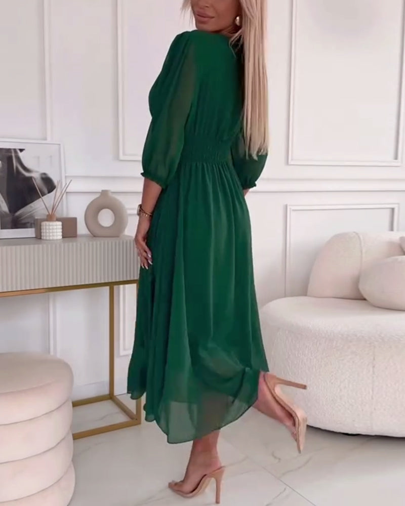 MIRA WAISTED MIDI DRESS