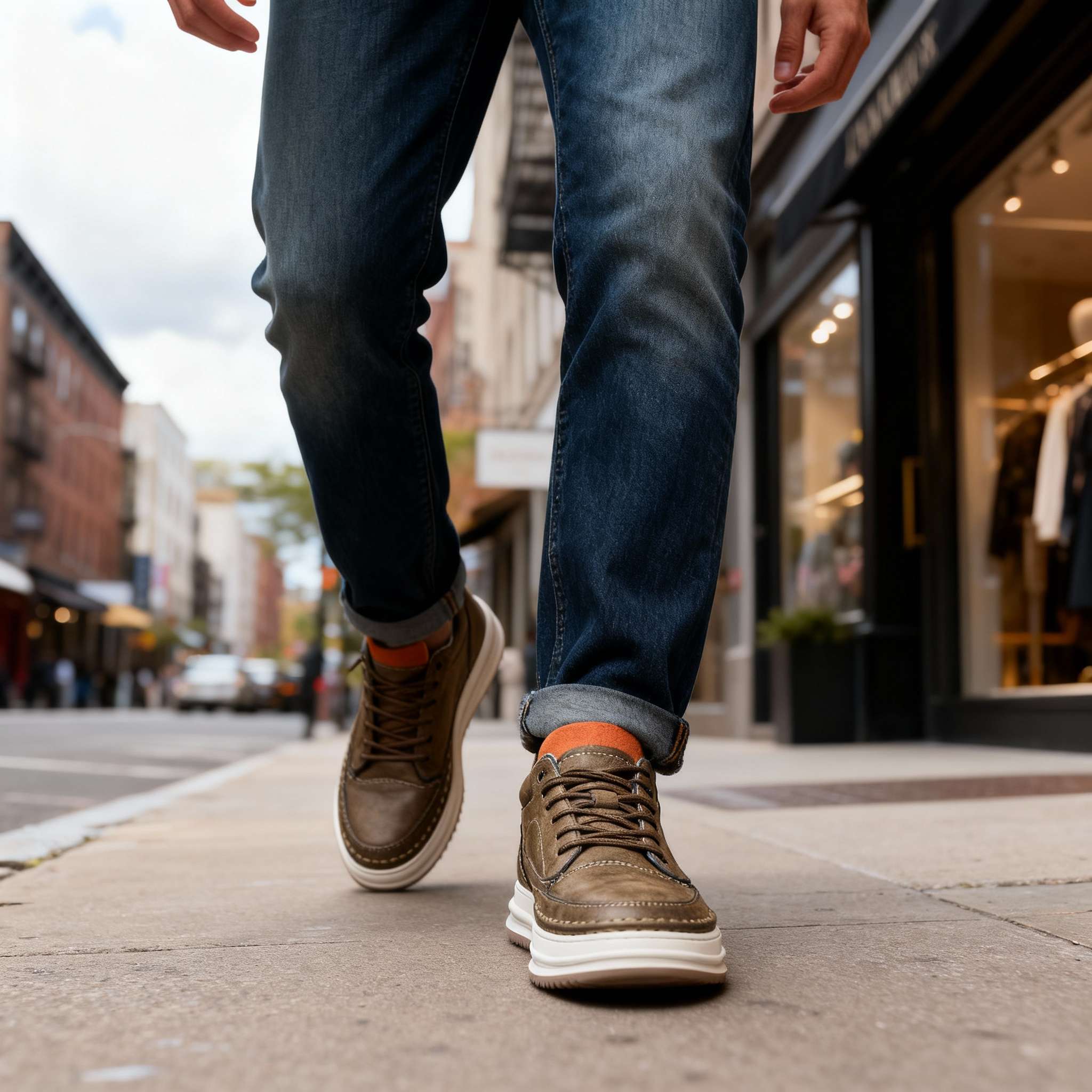 HENRY BLAKE LEATHER SNEAKERS
