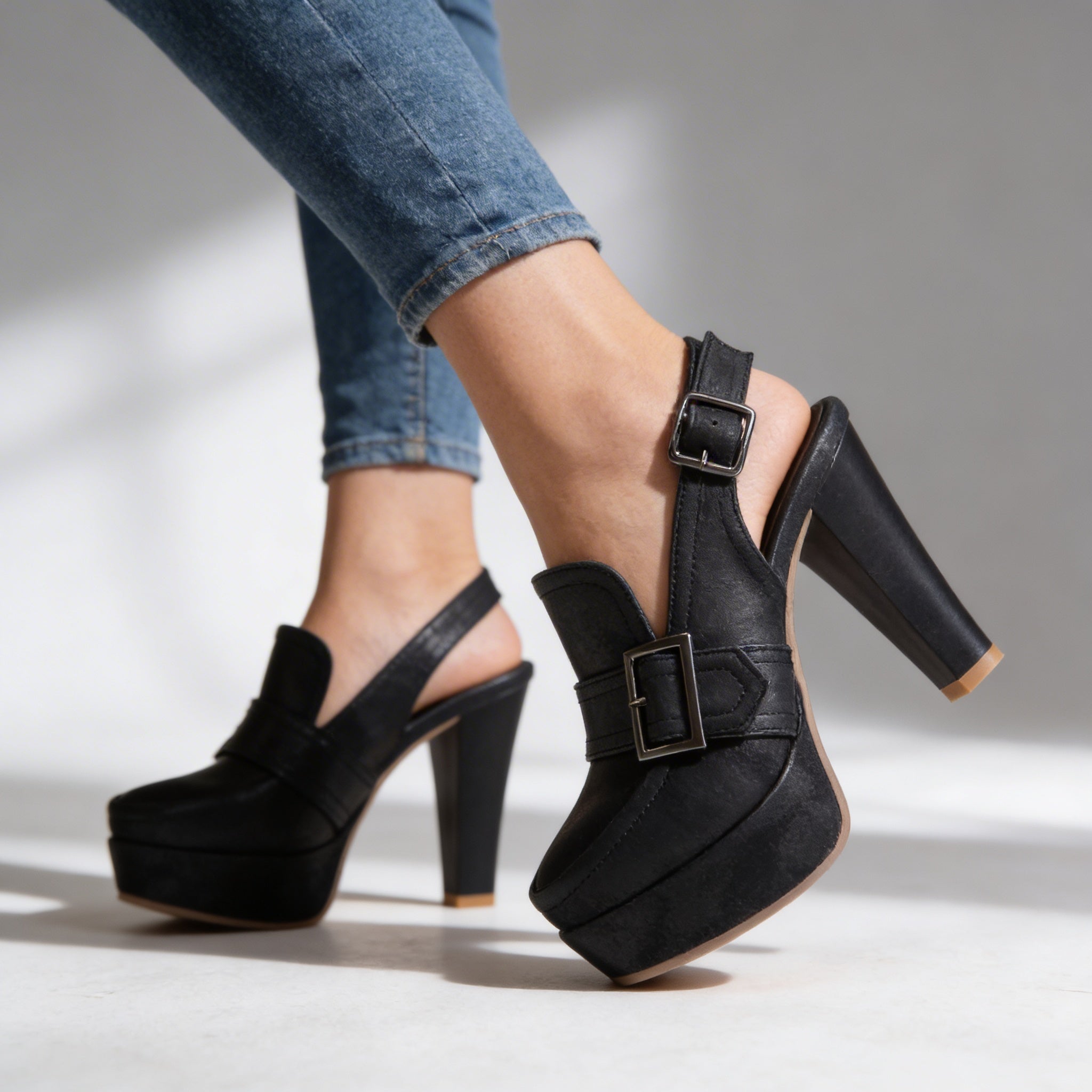 FLORENCE PLATFORM SLINGBACK HEELS