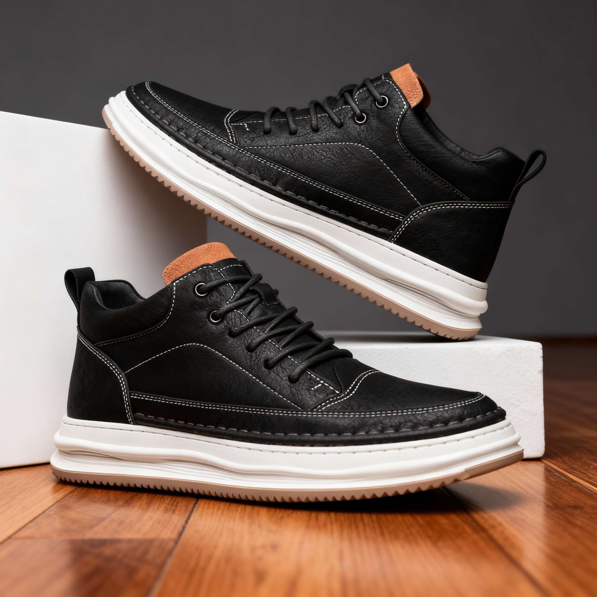 HENRY BLAKE LEATHER SNEAKERS