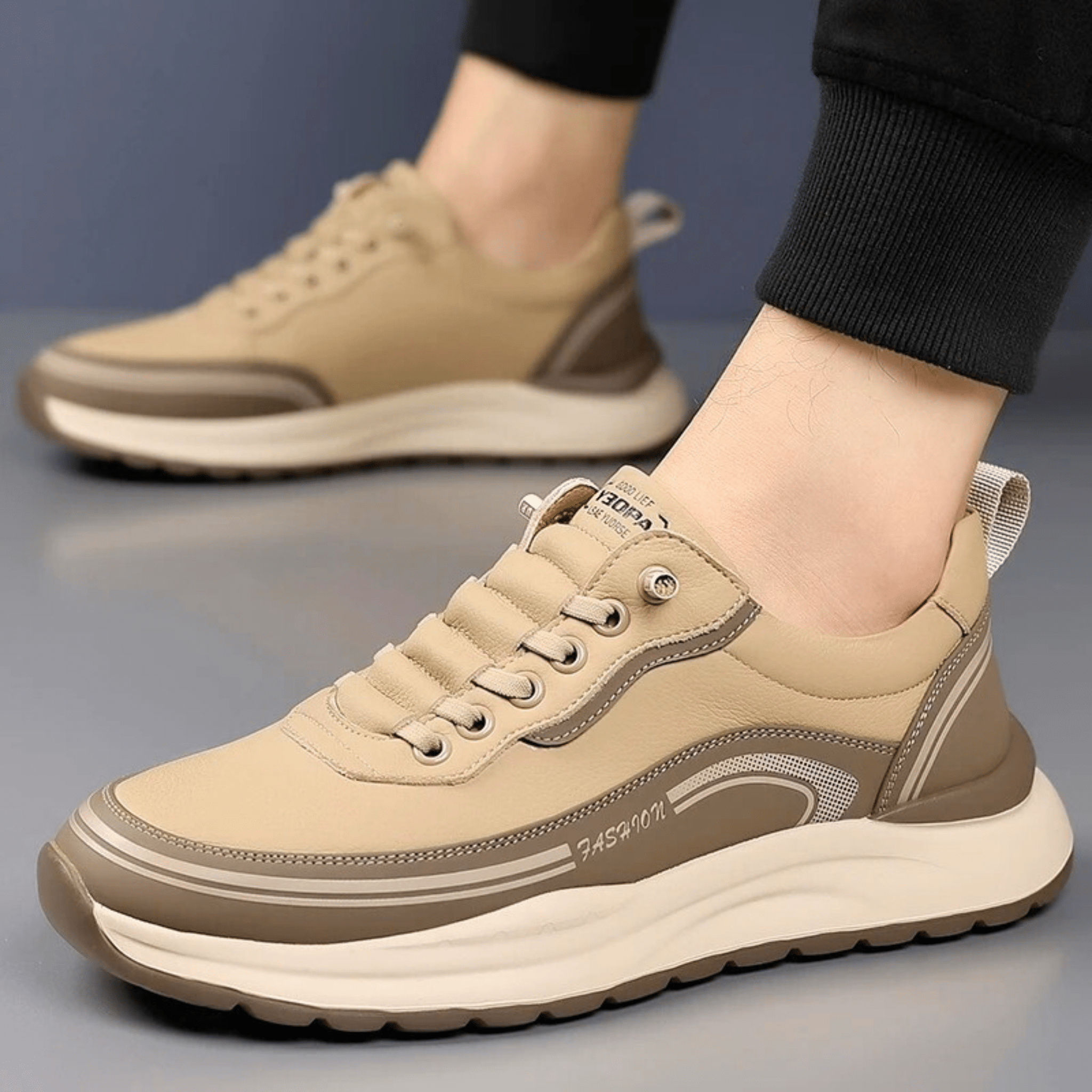 BRIXTON LEATHER TRAINERS